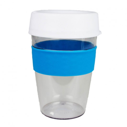 White Blue Carry Cups